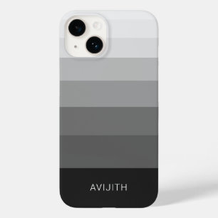 Trendy Colour Blocks Black Grey customisable signs Case-Mate iPhone 14 Case