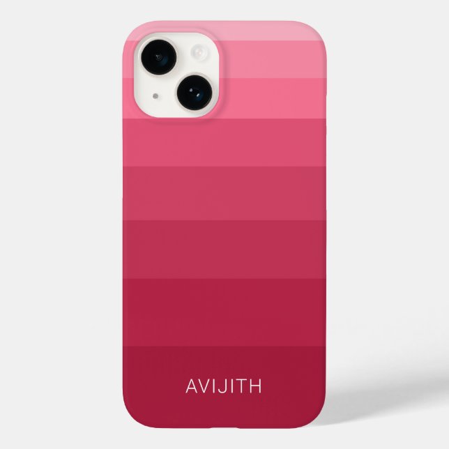 Trendy Colour Blocks Magenta Pink customisable sig Case-Mate iPhone Case (Back)