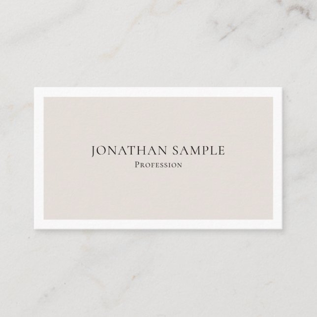 Trendy Colour Minimalist Modern Stylish Design Business Card (Front)