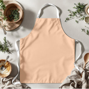 Trendy Colour Peach Fuzz Solid Colour   Elegant Apron