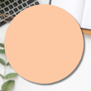 Trendy Colour Peach Fuzz Solid Colour   Elegant Classic Round Sticker