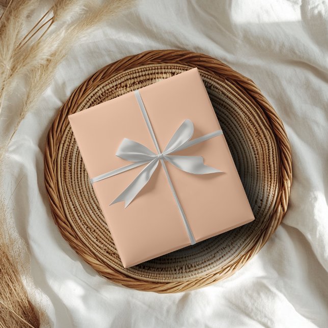 Trendy Colour Peach Fuzz Solid Colour | Elegant Wrapping Paper (Creator Uploaded)