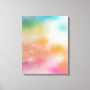 Trendy Colourful Abstract Art Red Pink Blue Purple Canvas Print