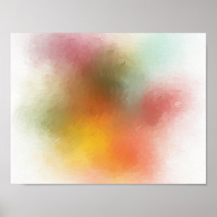 Trendy Colourful Abstract Art Red Yellow Blue Gree Poster
