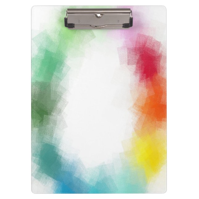 Trendy Colourful Abstract Custom Modern Template Clipboard (Front)