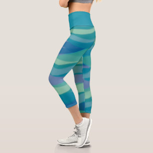 Trendy Colourful Abstract Pattern Capri Leggings