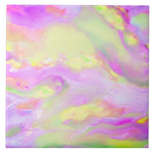 Trendy colourful abstract waves ceramic tile
