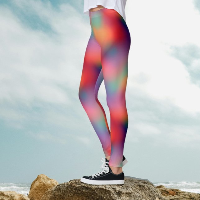 Trendy Colourful Aurora Borealis Northern Lights  Leggings (Creator Uploaded)