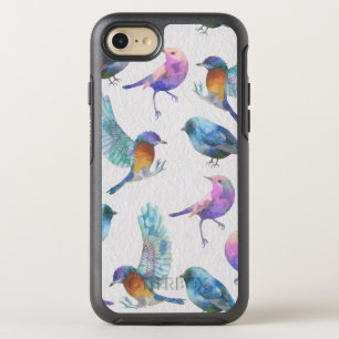 Trendy Colourful Birds OtterBox Symmetry iPhone 8/7 Case