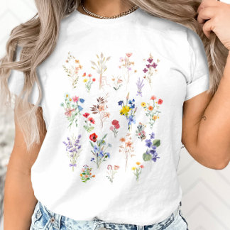 Trendy Colourful Boho Flowers T-Shirt