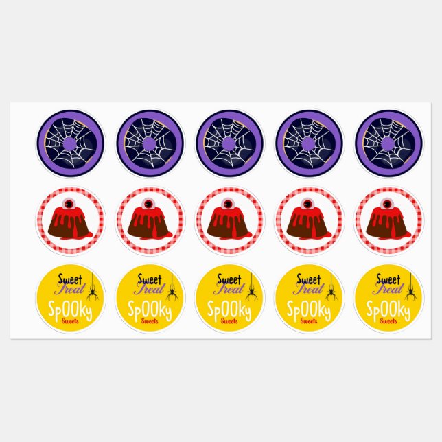 Trendy Colourful Collection Of Halloween Stickers (Sheet)