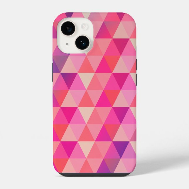 Trendy Colourful Geometric Triangles Pattern Case- iPhone Case (Back)