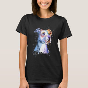 Trendy Colourful Pitbull Splash Artwork - Pet Bree T-Shirt