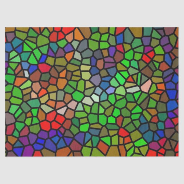 Trendy Colourful stained glass Tissue Paper (Front)