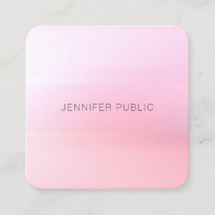 Trendy Colourful Template Professional Elegant Square Business Card