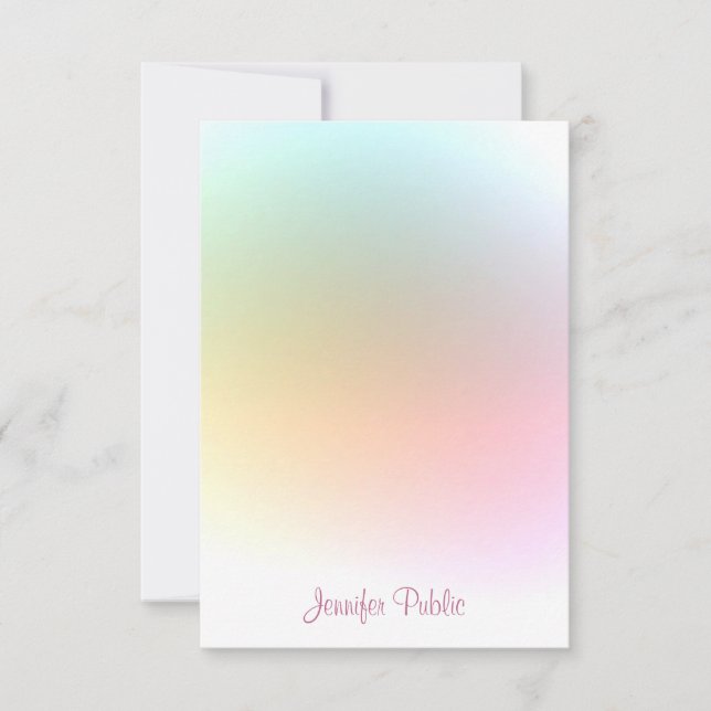 Trendy Colourful Typography Script Modern Template (Front)