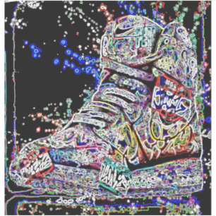 Trendy colourful watercolor graffiti Sneakers