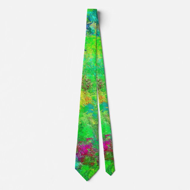 Trendy Colourful Watercolors Design Tie (Front)