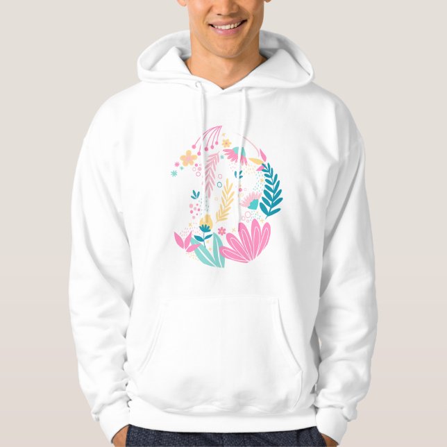 Trendy Colourful Wildflowers Gift  Hoodie (Front)