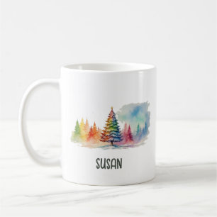 Trendy Colourful Winter Wonderland Watercolor Coffee Mug