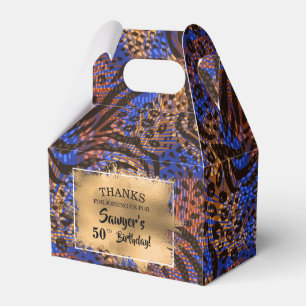 Trendy Colourful Zebra Animal Print Favour Box