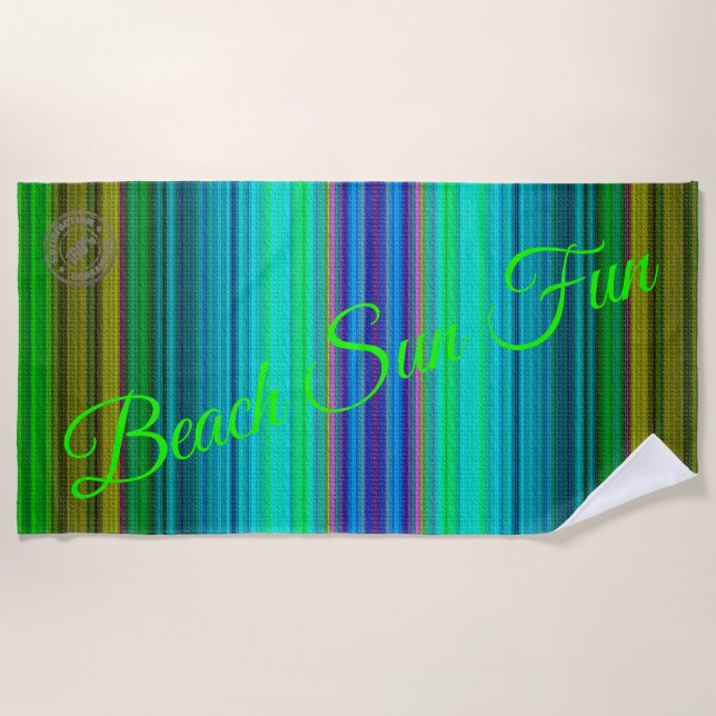 Trendy Colours Beach Towel (Front)