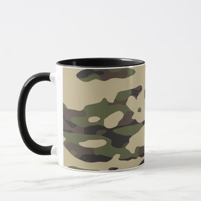 Trendy Colours Camouflage Abstract Pattern  Mug (Left)