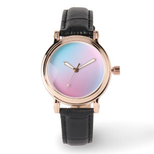 Trendy Contemporary Teal Pink Blue Women's Watch