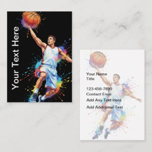Trendy Cool Basketball Sports Theme Business Card