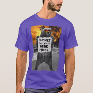 Trendy Cool Beach Bear Support The Right To Bear A T-Shirt