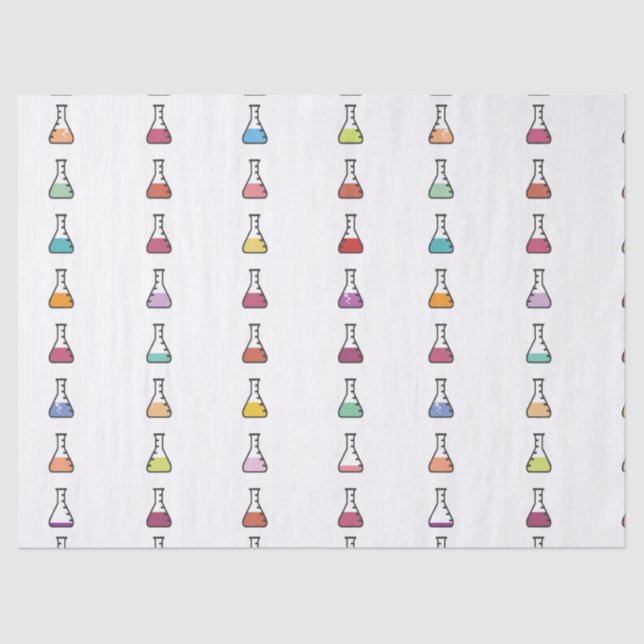 Trendy cool Chemistry Beaker illustration Tissue Paper (Front)
