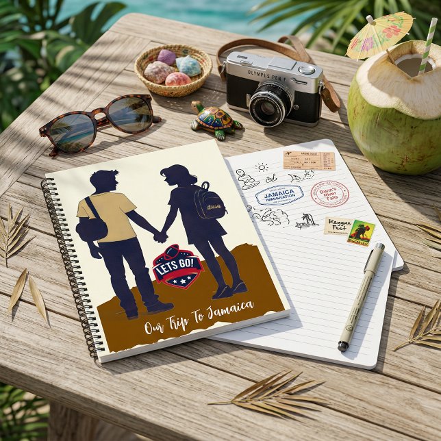 Trendy cool contemporary modern script spiral  notebook (Creator Uploaded)