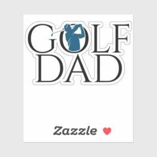 Trendy Cool "GOLF DAD" Blue Custom Cut Vinyl