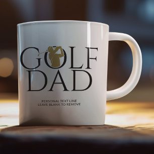 Trendy Cool "GOLF DAD" Gold Coffee Mug
