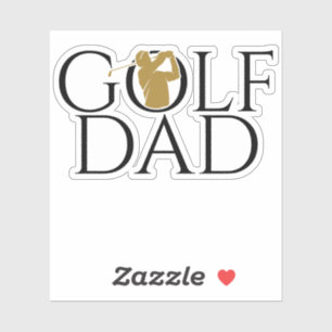 Trendy Cool "GOLF DAD" Gold Custom Cut Vinyl