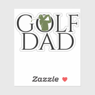 Trendy Cool "GOLF DAD" Green Custom Cut Vinyl