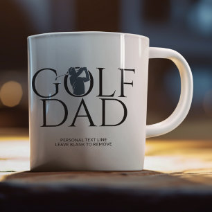 Trendy Cool "GOLF DAD" Navy Blue Coffee Mug