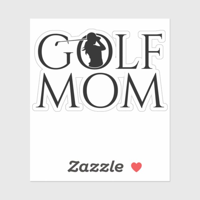 Trendy Cool "GOLF MOM" Custom Cut Vinyl (Sheet)