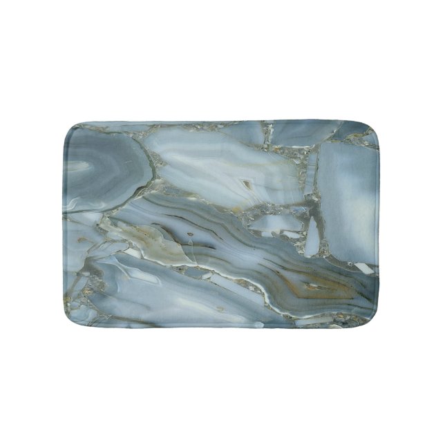 Trendy Cool Marble Pattern Bath Mat (Front)