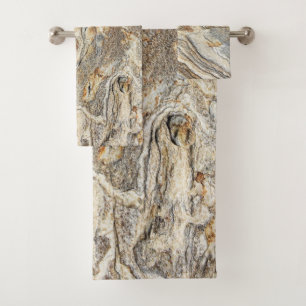 Trendy Cool Marble Pattern Bath Towel Set