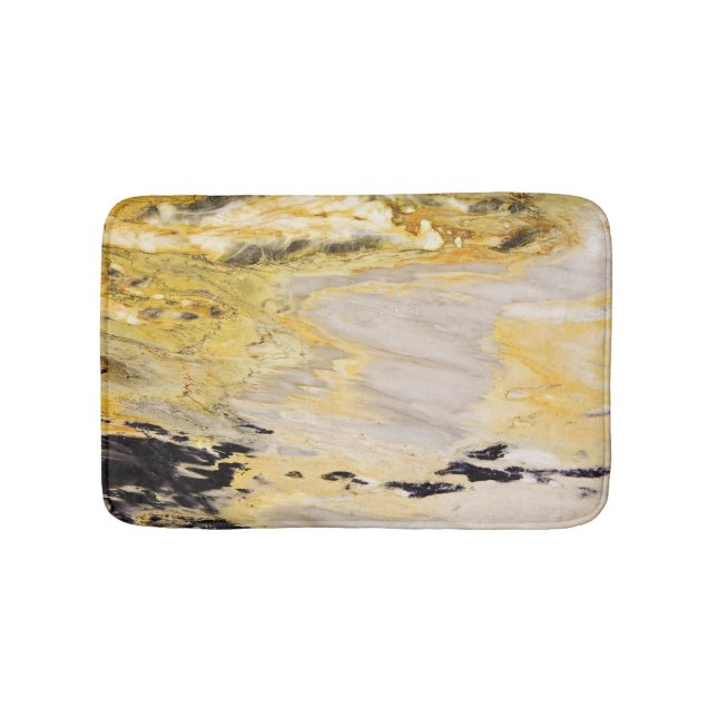 Trendy Cool Marble Stone Pattern Bath Mat (Front)