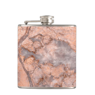 Trendy Cool Marble Stone Texture Hip Flask