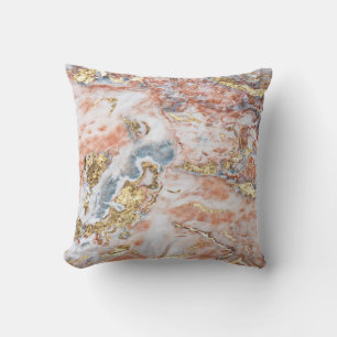 Trendy Cool Ombre Marble Stone Texture Cushion