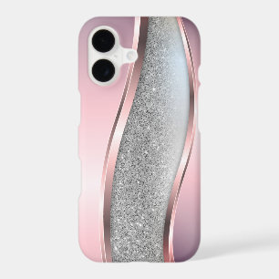 Trendy Cool Pink, Silver Glitter - Personalised
