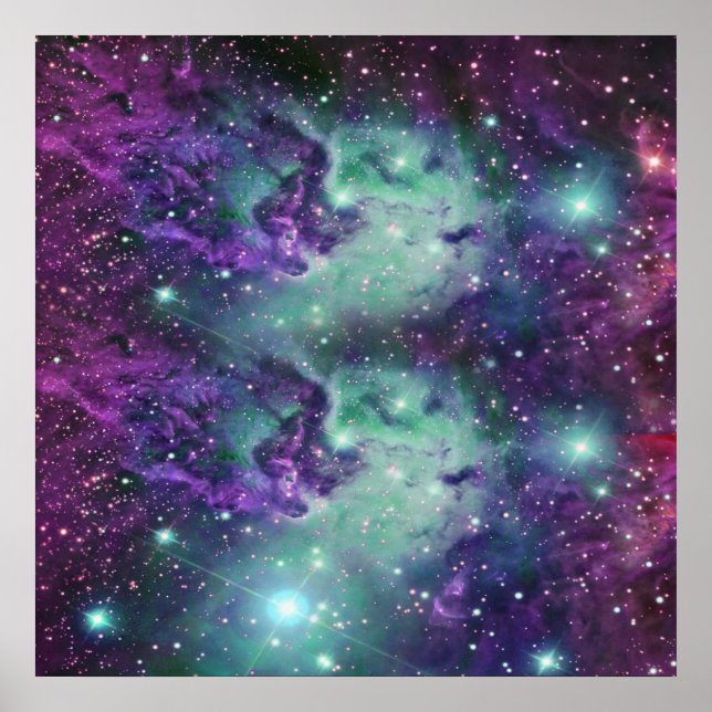 Trendy Cool Sparkly New Nebula Design Poster (Front)