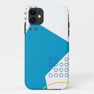 Trendy, cool, urban geometric Memphis illustration iPhone 11 Case