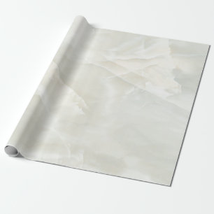 Trendy Cool White  Marble Pattern Stone Texture Wrapping Paper