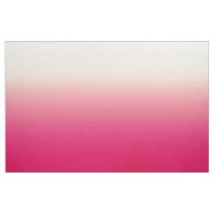 Trendy Coral Pink to Vintage White Ombre Gradient Fabric