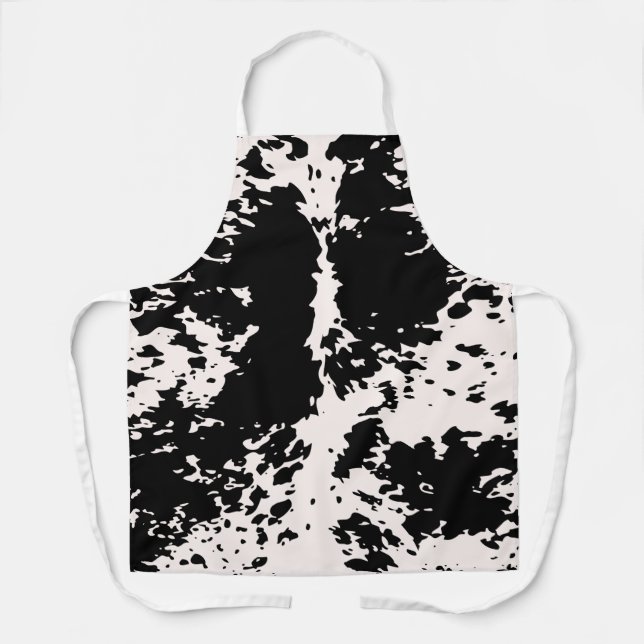Trendy Country Western Cow Pattern  Apron (Front)