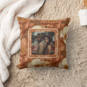 Trendy Couple Wedding Throw Pillow For Newlyweds